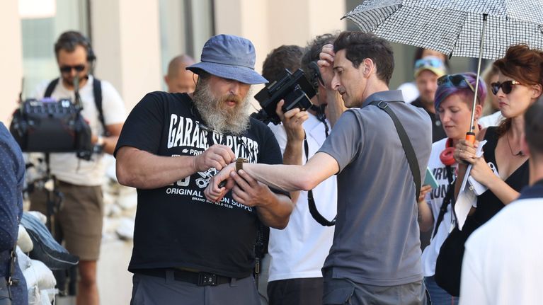Kroatiassa kuvataan Ukrainan sotaa käsittelevää elokuvaa, kuvassa mm.näyttelijä Adrien Brody.
