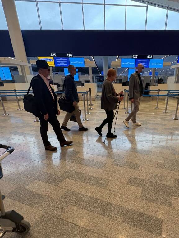 Tarja Halonen Helsinki-Vantaan lentoasemalla