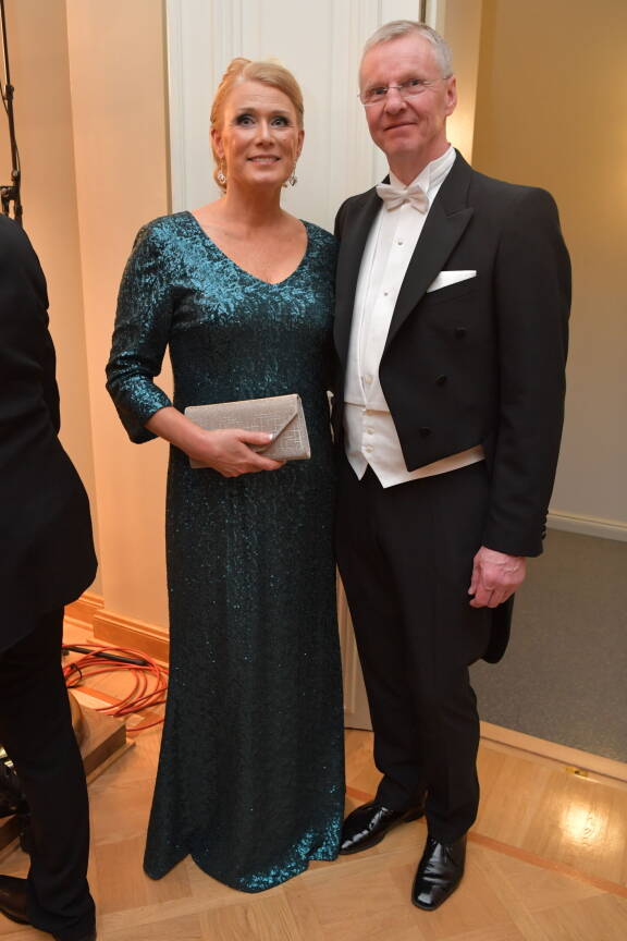 Johanna ja Kari Jalonen Linnan juhlissa 2016.