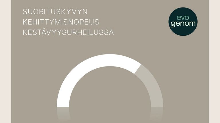 Geenitestipalvelu Evogenomin sovelluksessa sanotaan, että toimittajan perinnölliset ominaisuudet kasvattavat kestävyyskuntoa keskivertoa nopeammin.