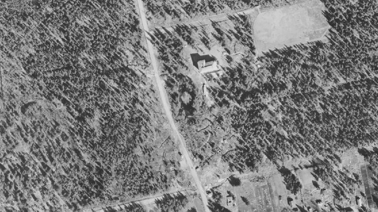 Ilmakuva Länsi-Pakilasta vuodelta 1943.