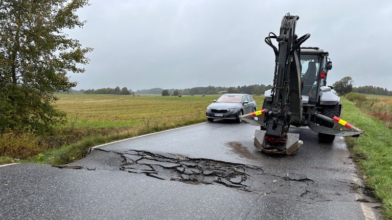 Sortuma Kuurilantie 388 kohdalla Valkeakoskella 9.9.2026.