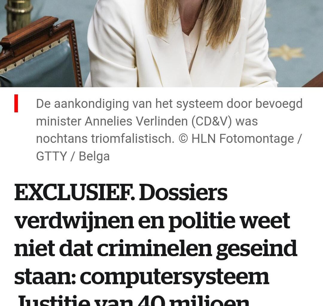 computersysteem Justitie van 40 miljoen werkt niet