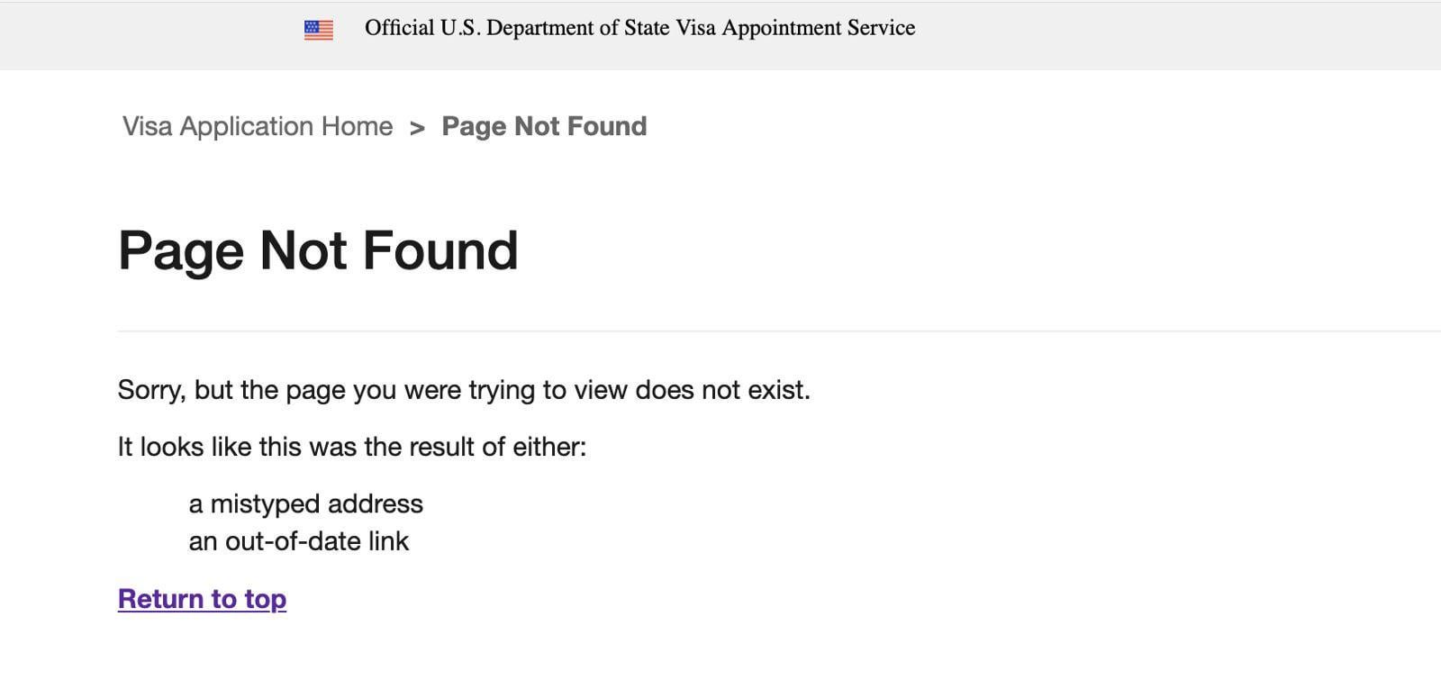 US non immigrant Visa application