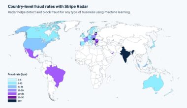 Kaardipettuste sagedust näitav maailmakaart (1 bps = 0,01% tehingutest)