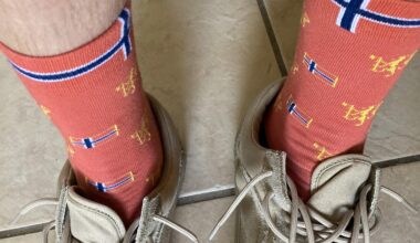 Norwegian Flag socks!!! :0