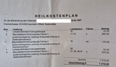 Kosten Zahnfüllungen