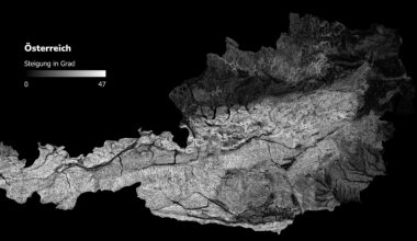 Österreich mal anders: Geländeneigung in Grad