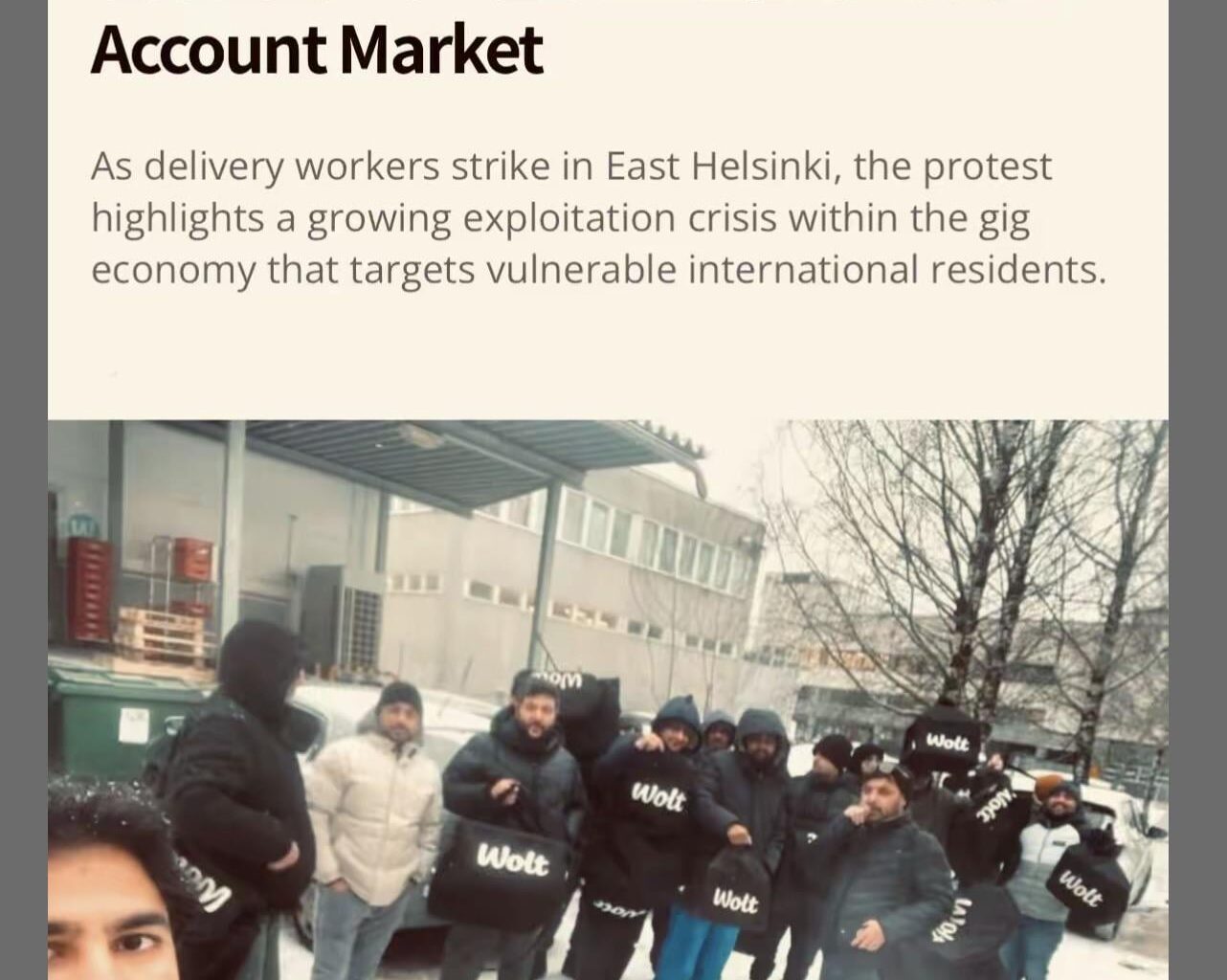 Wolt Couriers Demand End to 'Shadow' Account Market