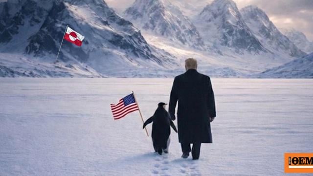 Ο Λευκός Οίκος δείχνει τον Τραμπ να πηγαίνει στη Γροιλανδία με έναν πιγκουίνο και το X αντιδρά