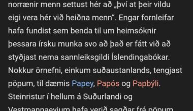Afhverju er talað um Papa á Íslandi sem staðreynd þegar það eru engar fornleifar sem styðja það?