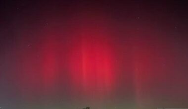 Saw the aurora from home 🥹