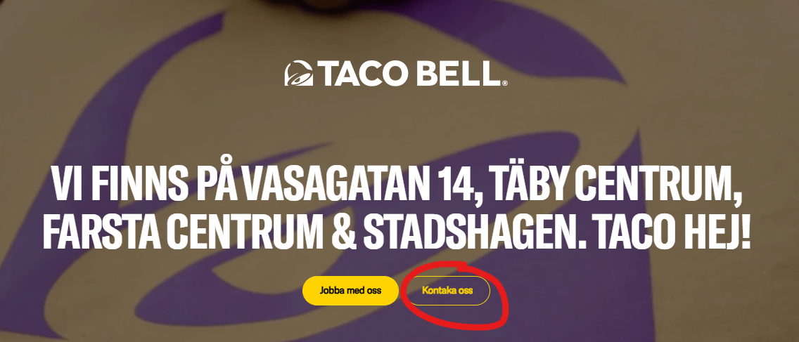 Taco Bell Sverige har haft ett stavfel på sin förstasida sedan lanseringen för mer än 4 månader sedan