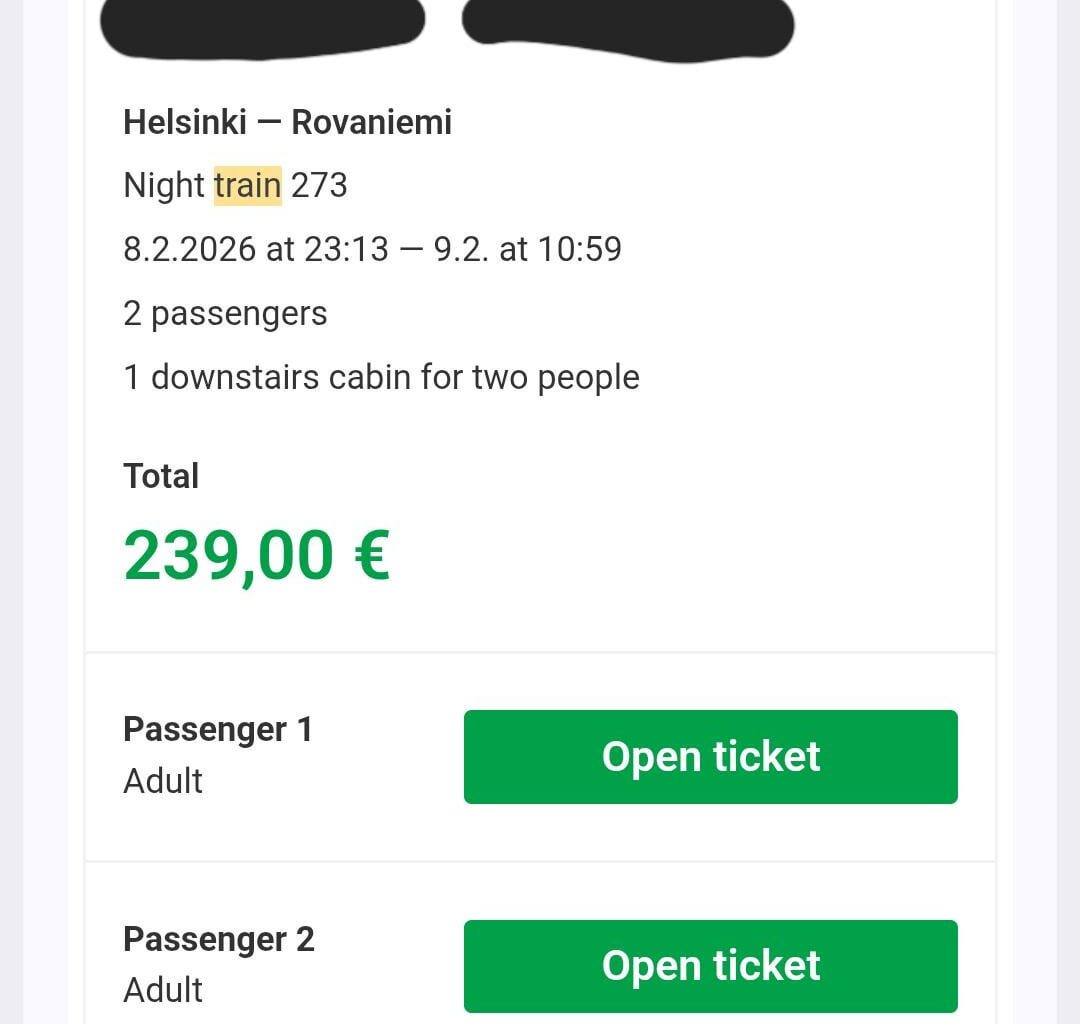 VR Sleeper Train Tickets