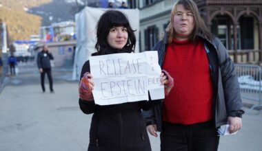 maia arson crimew and Freya at WEF Davos, 21 Jan 2026