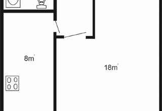 Paslēpta daļa no dzīvokļa.