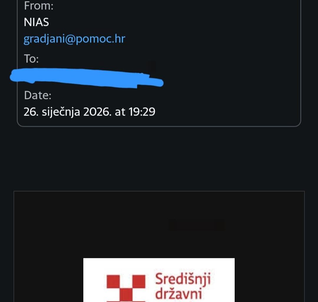 Lažni mail od sustava e-Građani