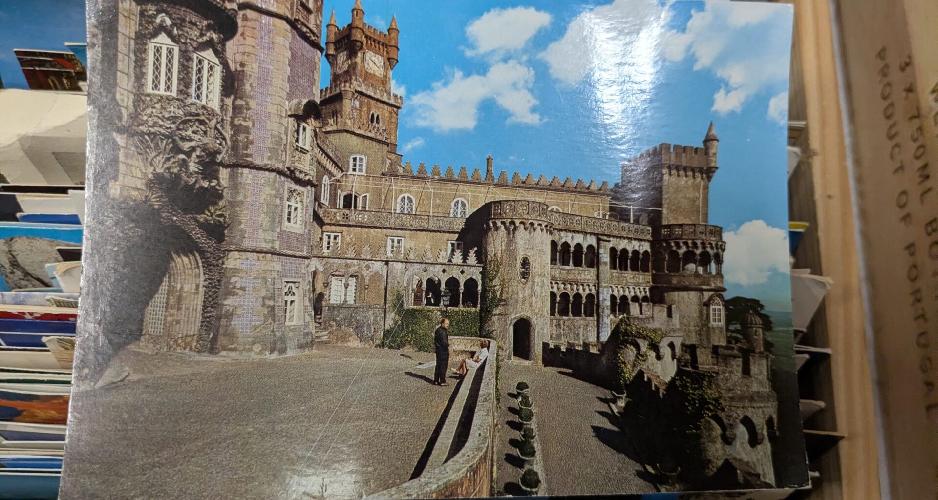 Postal do Palácio da Pena antes de ser pintado, datado de 30/09/1986