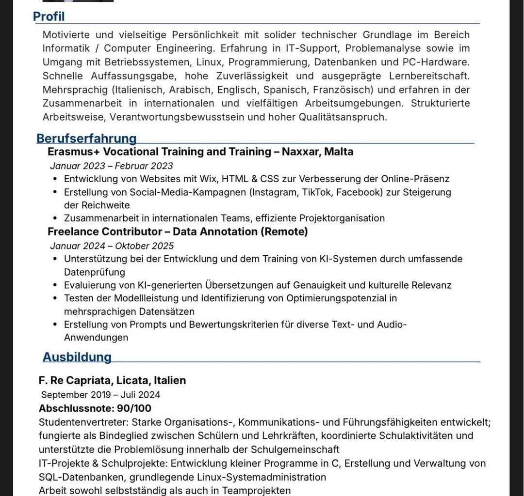 Can you please review my CV