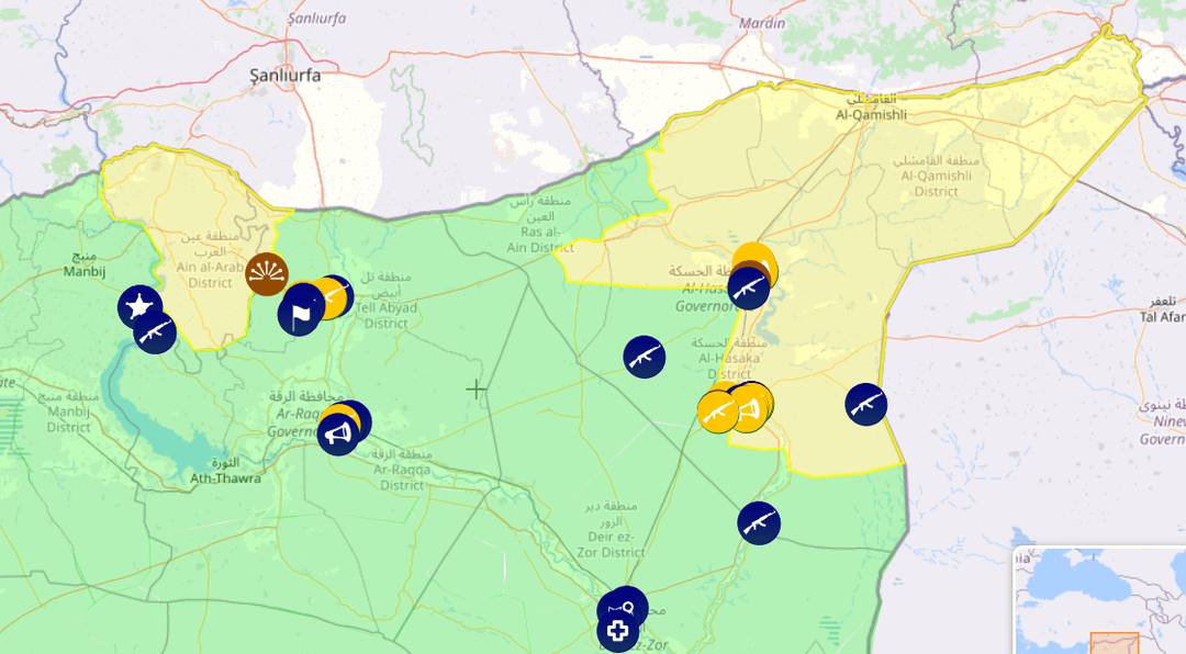Pád Demokratickej autonómnej samosprávy Severnej a Východnej Sýrie (DASSVS).