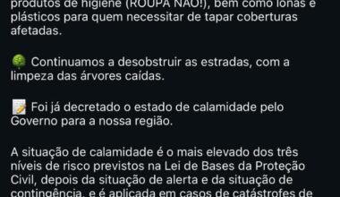 Quem quiser ajudar em Leiria (publicado ontem no instagram do municipio)