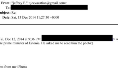 Seksuaalkurjategija Jeffrey Epsteini toimikutes on viide ka Eesti peaministrile (2014). Rõivas: ei tea, kas jutt käib minust