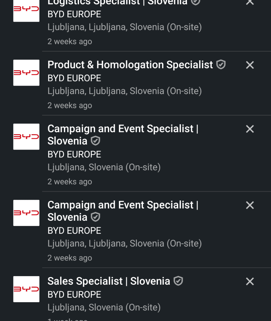 Kdaj pride v Slovenijo BYD