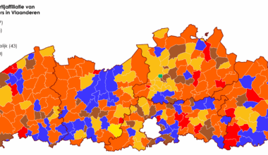 Nationale partijaffiliatie van burgemeesters in Vlaanderen