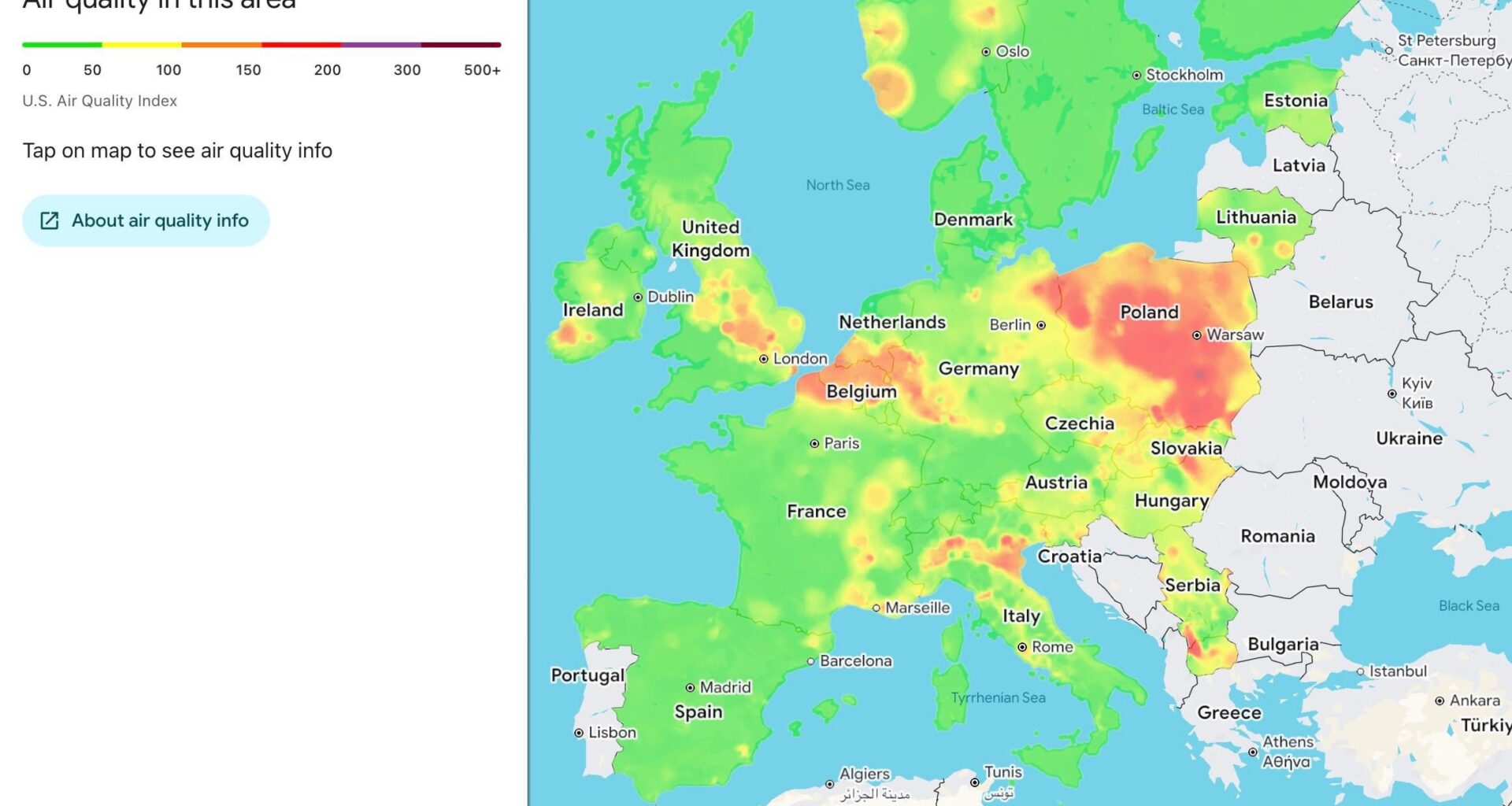 What’s going on with the air quality in Belgium???