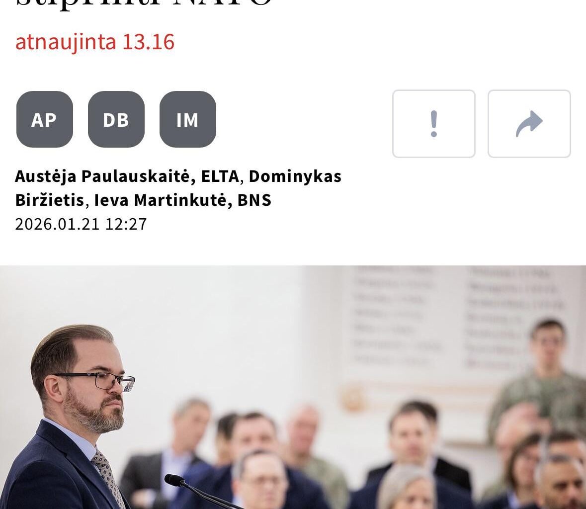 Labiausiai dėl mūsų nepriklausomybės atkūrimo kovojo danai ir kiti skandinavai, o gavo jie spjūvį iš mūsų valstybės, kai jų teritoriniam vientisumui iškilo pavojus. Apskritai esame strateginioje ir moralinėje bedugnėje, kuri ateityje mums gali brangiai kainuoti.