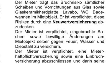 Mietvertrag Neuwert klausel zulässig??