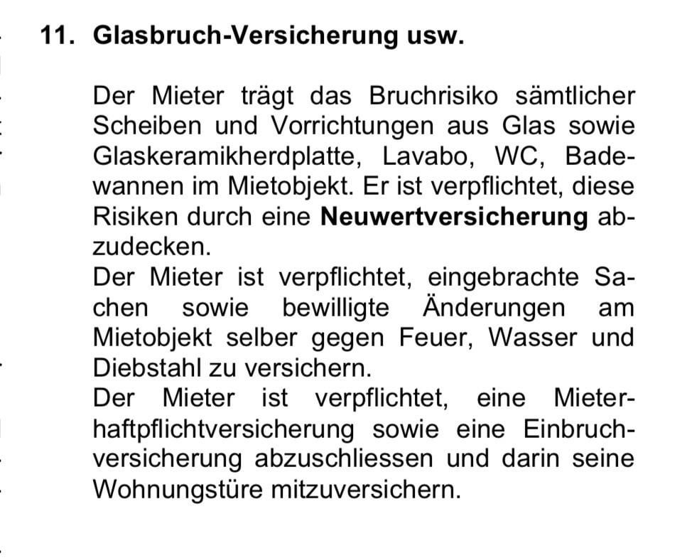 Mietvertrag Neuwert klausel zulässig??