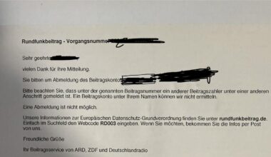 Am I cooked by Beitragservice?