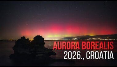 Sinoćnja aurora borealis u Hrvatskoj | Polarna svjetlost iznad Spita
