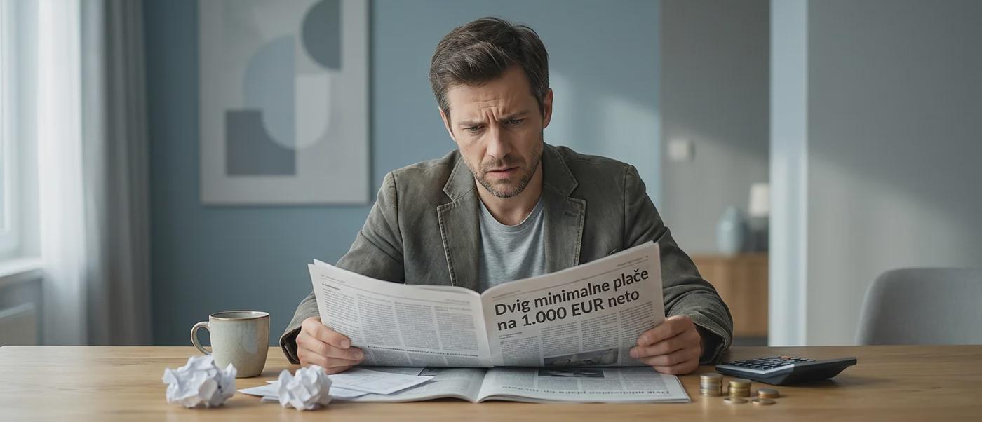 Minimalna plača 1.000 € neto - super za zaposlene, kaj pa za s.p.jevce?