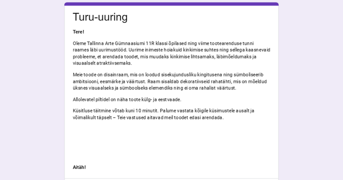 Küsitlusele vastamine