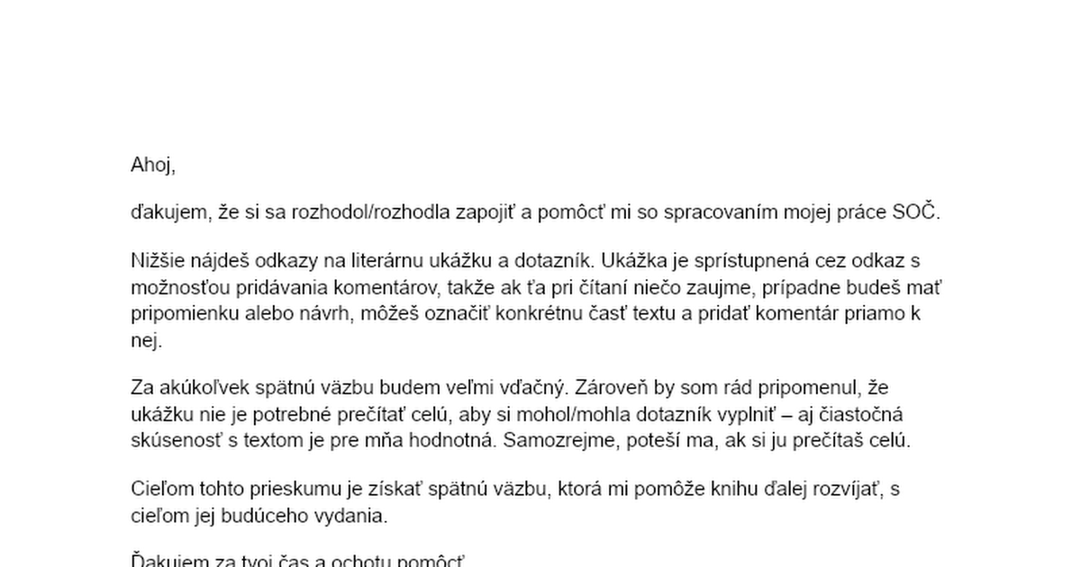 Čitateľská štúdia úryvku z mojej knihy (Štúdia literárneho písania a jeho vplyvu na duševné zdravie) (18+)