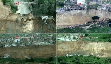 Maltempo, Meloni è arrivata a Niscemi. Schifani: Schifani: «Rischio crollo davanti a un vuoto enorme»