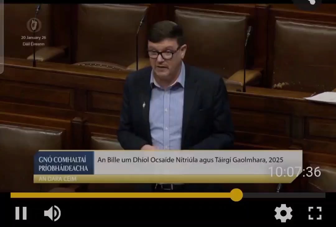 Mark Ward T.D. brings forward a bill which will address the issues of recreational drug use of nitrous oxide cannisters.
Politics.