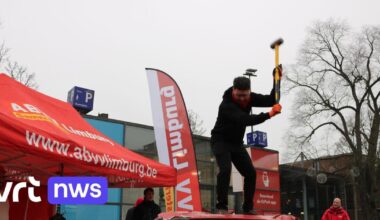 ABVV voert actie in Hasselt: rijbewijs wordt onbetaalbaar voor jongeren, maar absoluut nodig voor deelname aan de maatschappij | VRT NWS: nieuws