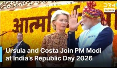 BREAKING: EU Leaders Ursula von der Leyen, Antonio Costa Join PM Modi at Republic Day 2026 | AQ1B