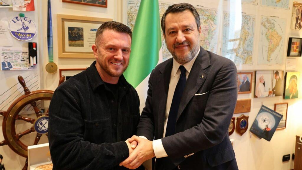 Salvini riceve il nazista Tommy Robinson, condannato per droga, frodi e stalking