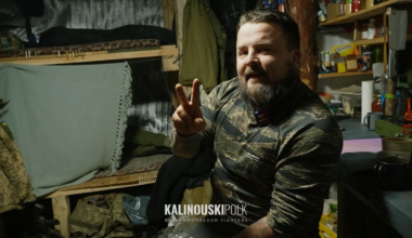 Homey inside, war outside. A Kalinouski Regiment artilleryman gives a tour of their bunker. Kitchen, bunks, and even an improvised "cinema" — a look at how the crew lives between missions.