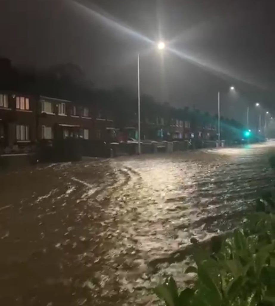 Bad flooding in Nutgrove, South Dublin