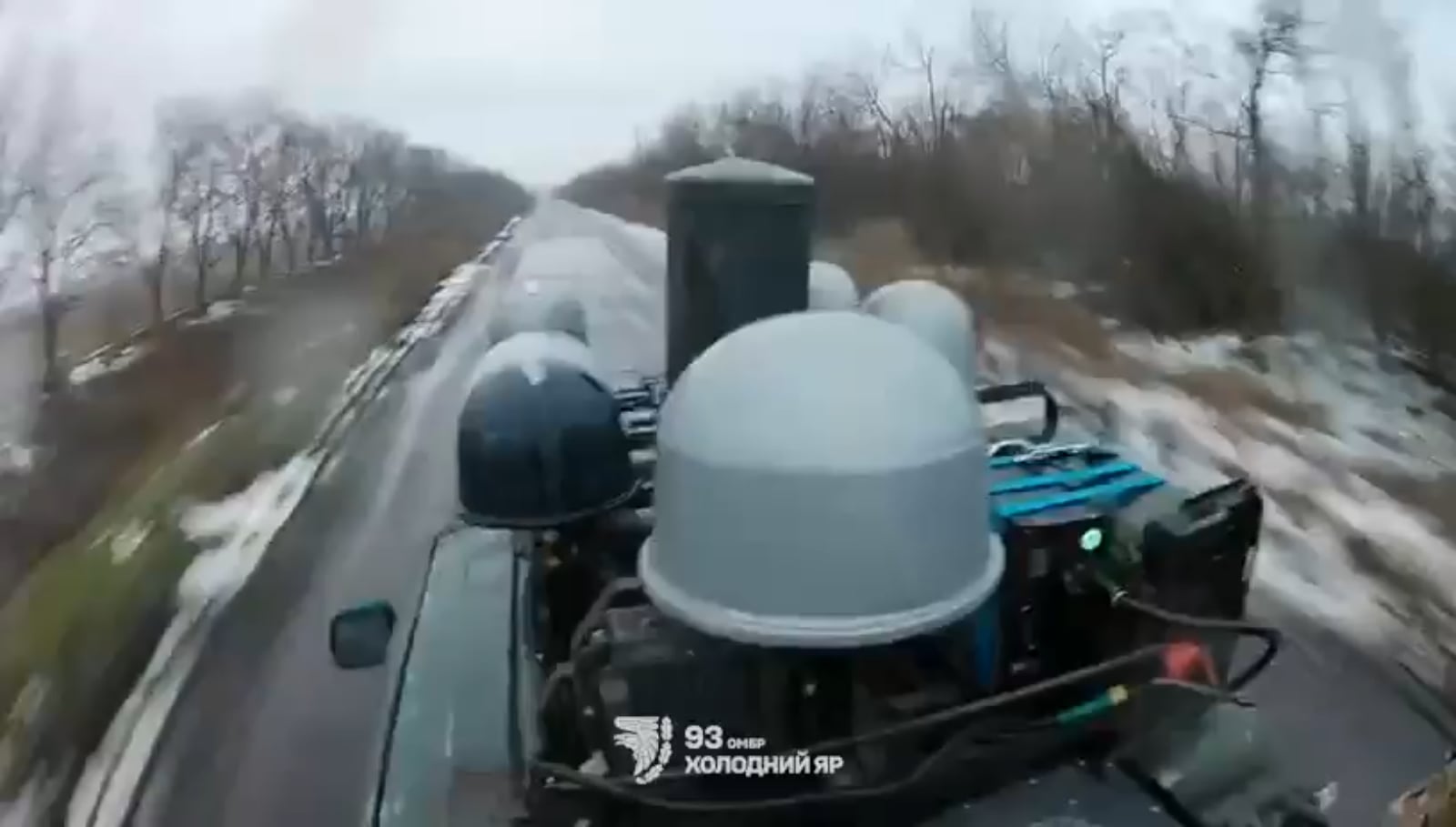 Ukrainian soldiers of the Alcatraz Battalion of the 93rd Mechanized Brigade shot and destroyed a Russian ambush FPV strike drone in the Kostyantynivka direction, Donetsk Oblast. Published 30.01.2026