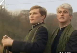 Checking the local roofs for our green bin