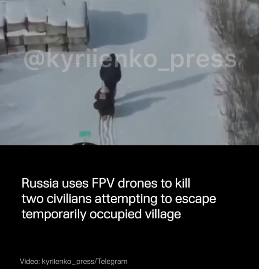 Russian forces killed a civilian couple as they tried to evacuate from a border village in Ukraine’s northeastern Sumy region