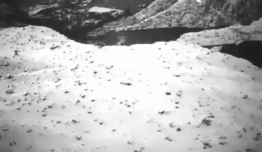 British aircraft attacking German shipping in Nordgulenfjord, Norway. 5 December 1944