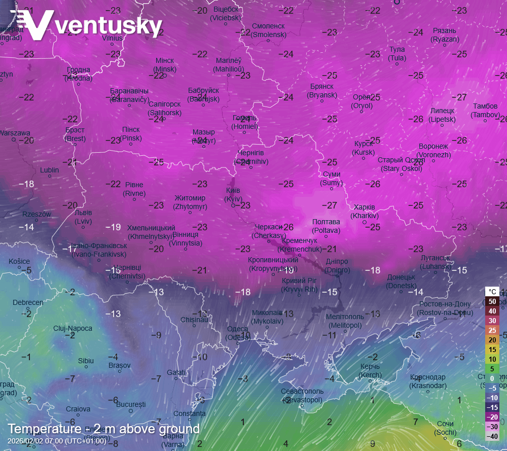 Temperatures around the turn of next week – the strongest cold spell of this winter so far is expected.