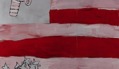 Ghost Fallen (2017) - a painting by acclaimed Irish abstract painter Sean Scully, produced as part of the Ghost series which represented Scully’s farewell to America.